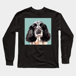 Nancy the black and white Cocker Spaniel Long Sleeve T-Shirt